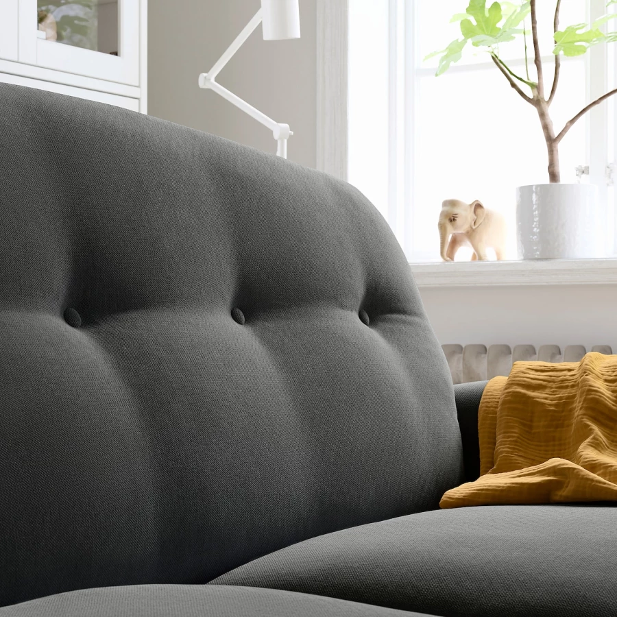 3-местный диван - IKEA ESSEBODA, 94x96x222см, серый/светло-серый, ЭССЕБОДА ИКЕА (изображение №4)