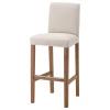 Барный стул со спинкой - BERGMUND IKEA/БЕРГМУНД ИКЕА, 110х45х49 см, бежевый