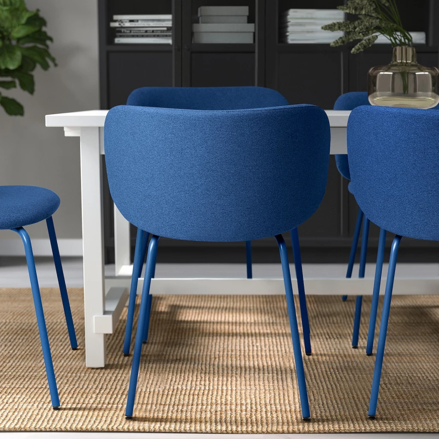 Стул - KRYLBO IKEA/ КРИЛЬБО ИКЕА, 75х55х51 см, синий (изображение №5)
