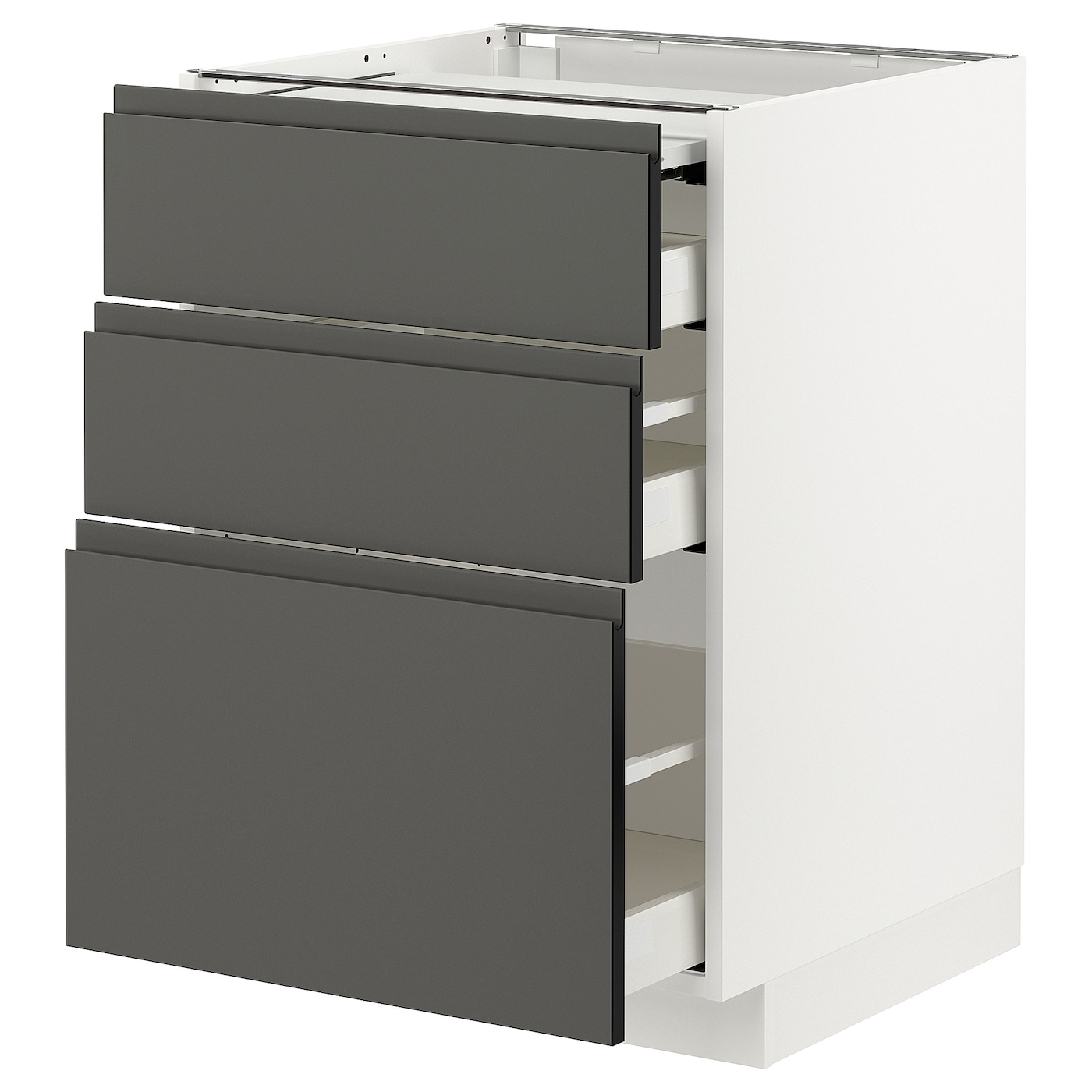 Напольный шкаф - METOD / MAXIMERA IKEA/ МЕТОД/ МАКСИМЕРА ИКЕА,  60х88 см, белый/серый