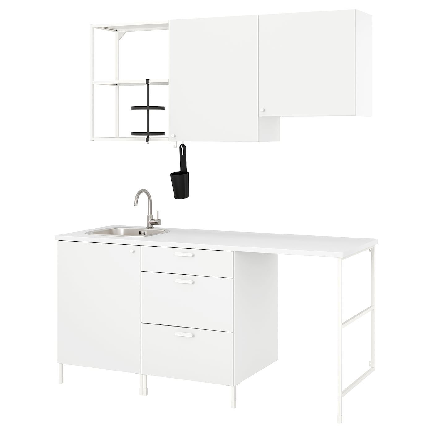Кухня -  ENHET  IKEA/ ЭНХЕТ ИКЕА, 221,3х183  см, белый