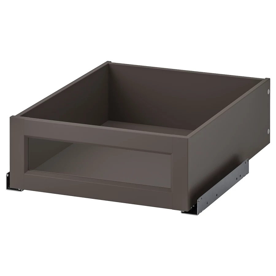Ящик с фронтальной панелью - IKEA KOMPLEMENT, 50x58 см, темно-серый КОМПЛИМЕНТ ИКЕА (изображение №1)