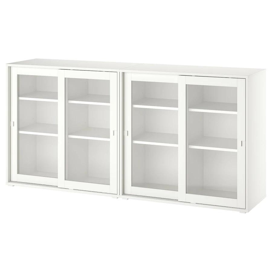 Книжный шкаф - VIHALS IKEA/ ВИХАЛС ИКЕА,   190х90 см, белый (изображение №1)