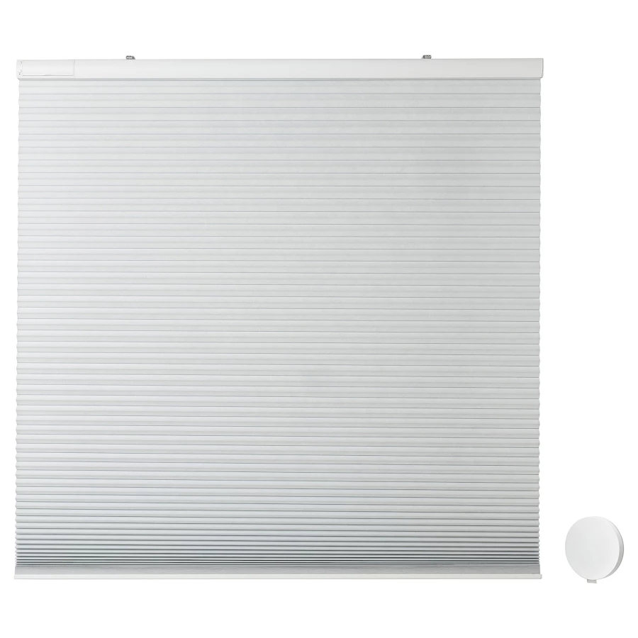 Рулонная штора с пультом управления - IKEA TREDANSEN, 195х120 см, белый, ТРЕДАНСЕН ИКЕА (изображение №1)