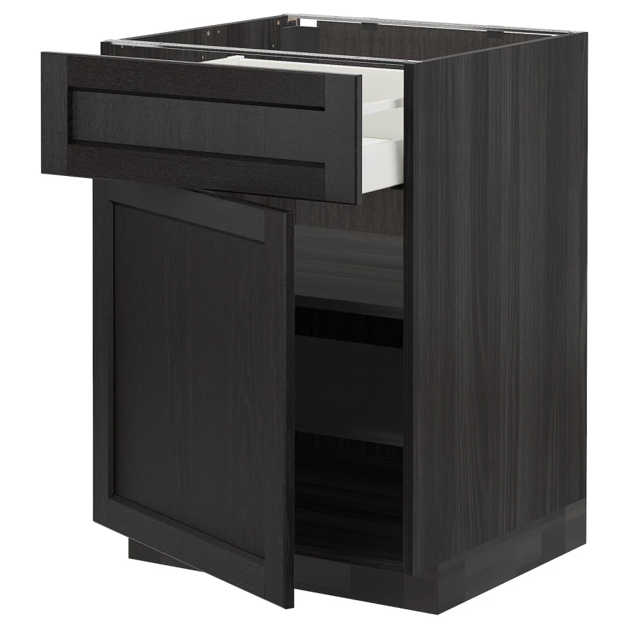 Напольный шкаф - IKEA METOD MAXIMERA, 88x62x60см, черный, МЕТОД МАКСИМЕРА ИКЕА (изображение №1)