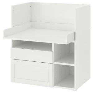 Письменный стол - IKEA SMÅSTAD/СМАСТАД ИКЕА, 90х79 см, белый