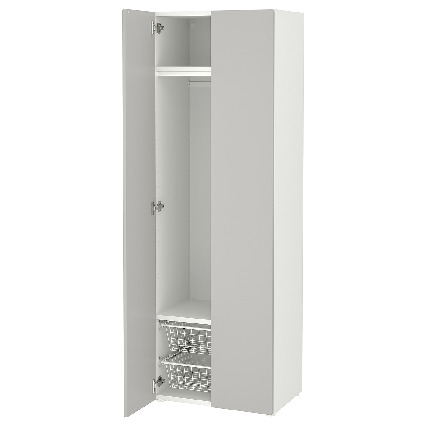Шкаф - PLATSA/ SMÅSTAD / SMАSTAD  IKEA/ ПЛАТСА/СМОСТАД  ИКЕА, 60х42х181 см, белый/серый
