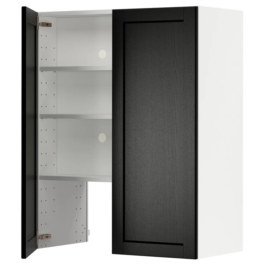 Шкаф под вытяжку - METOD  IKEA/  МЕТОД ИКЕА, 100х80 см, белый/черный (изображение №1)
