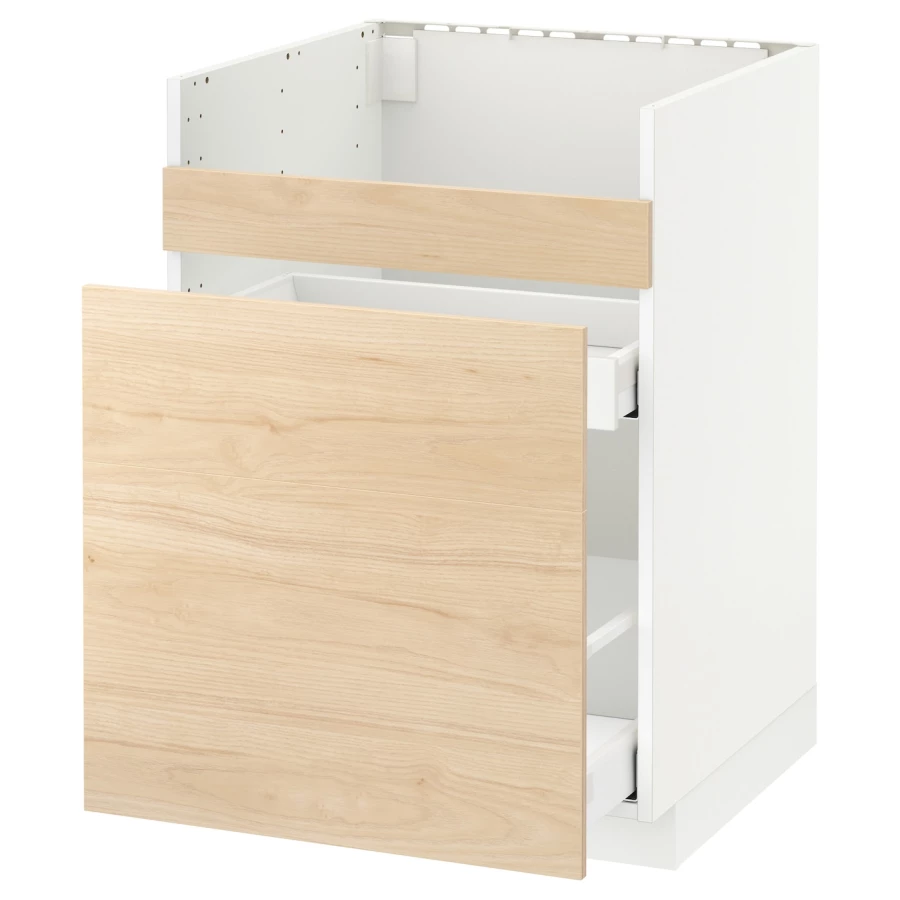 Шкаф под раковину /3 шт/2 шт - METOD / HAVSEN/MAXIMERA  IKEA/ МЕТОД/ХАВСЕН/МАКСИМЕРА ИКЕА, 88х60 см, белый/бежевый (изображение №1)