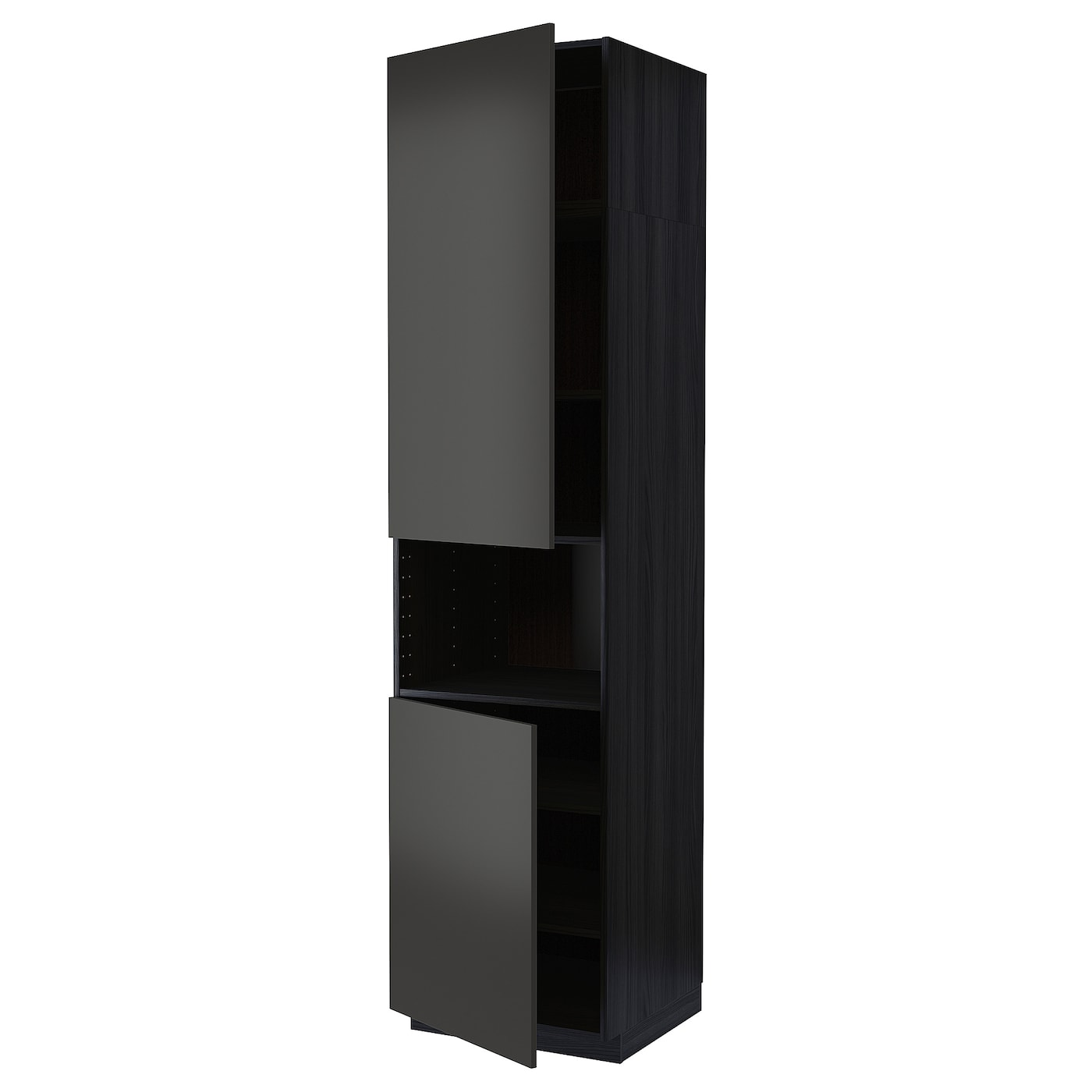 Высокий шкаф - IKEA METOD/МЕТОД ИКЕА, 240х60х60 см, черный