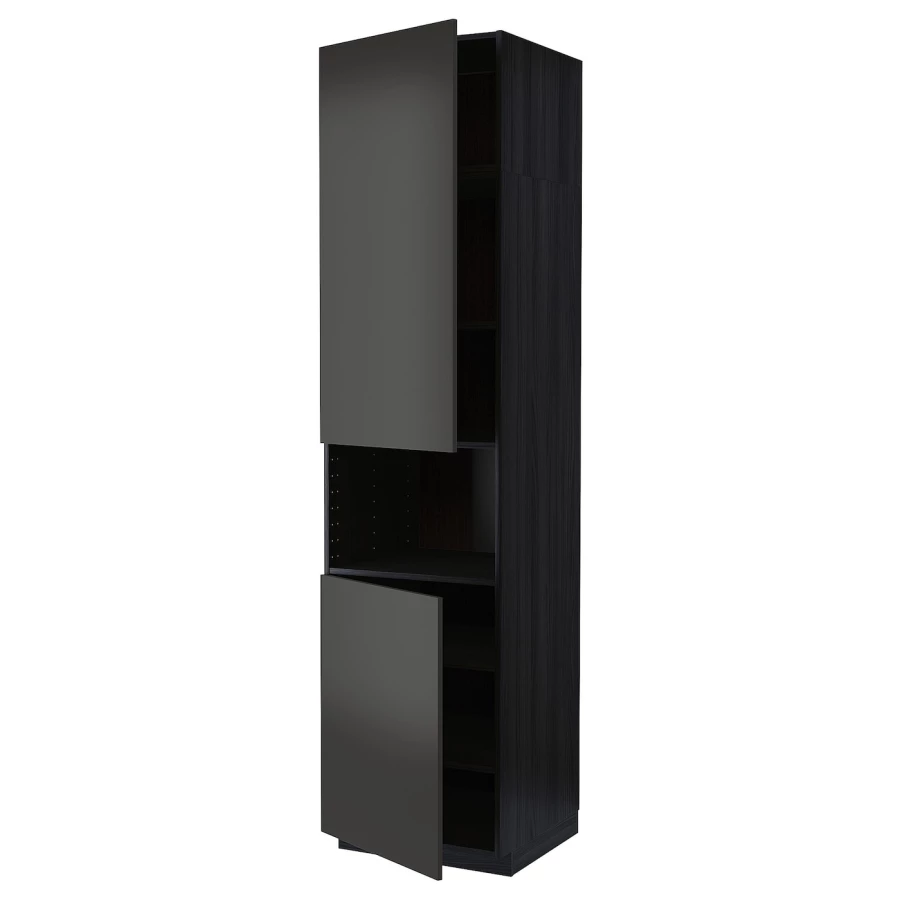 Высокий шкаф - IKEA METOD/МЕТОД ИКЕА, 240х60х60 см, черный (изображение №1)