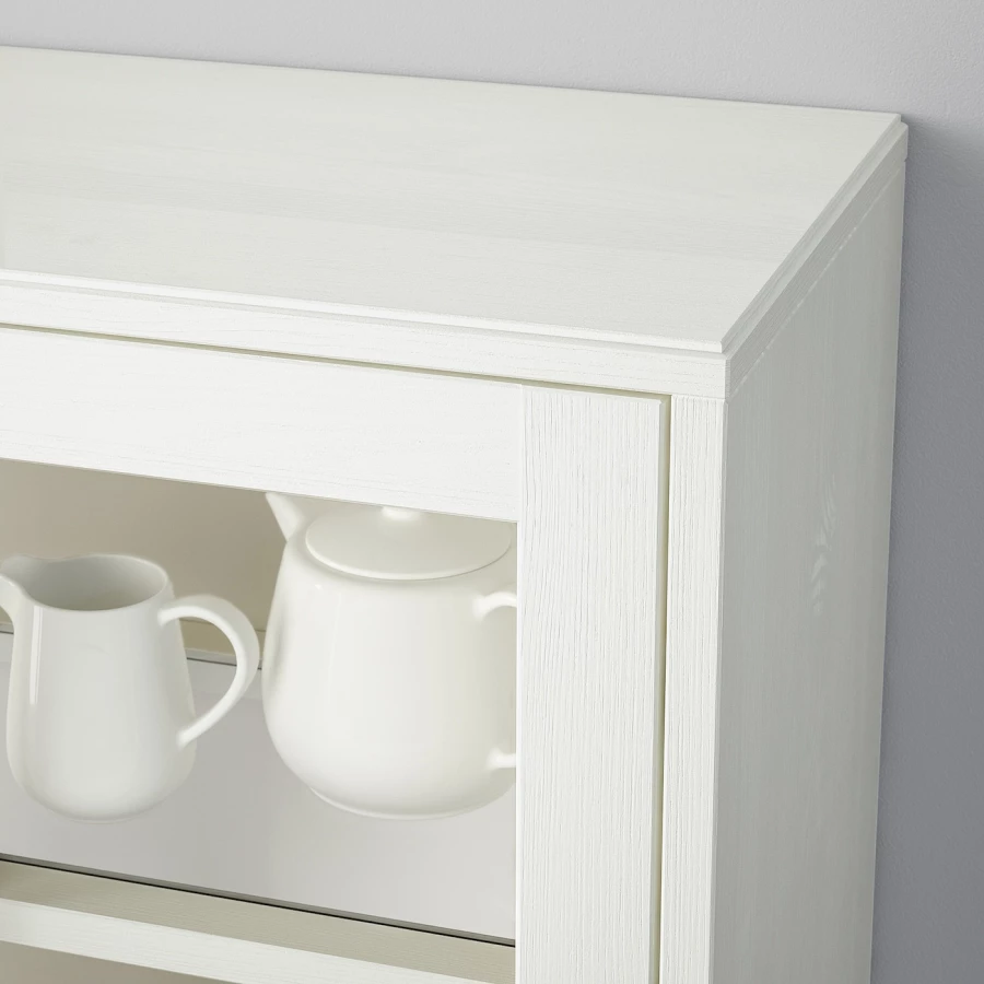 Комбинация для хранения со стеклянными дверцами - IKEA HAVSTA/ХАВСТА ИКЕА, 162x37x134 см, белый (изображение №4)