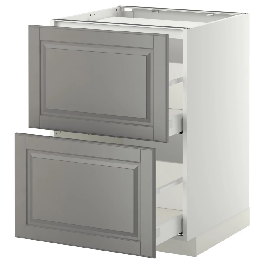 Напольный шкаф - METOD / MAXIMERA IKEA/ МЕТОД/ МАКСИМЕРА ИКЕА,  60х88 см, белый/серый (изображение №1)