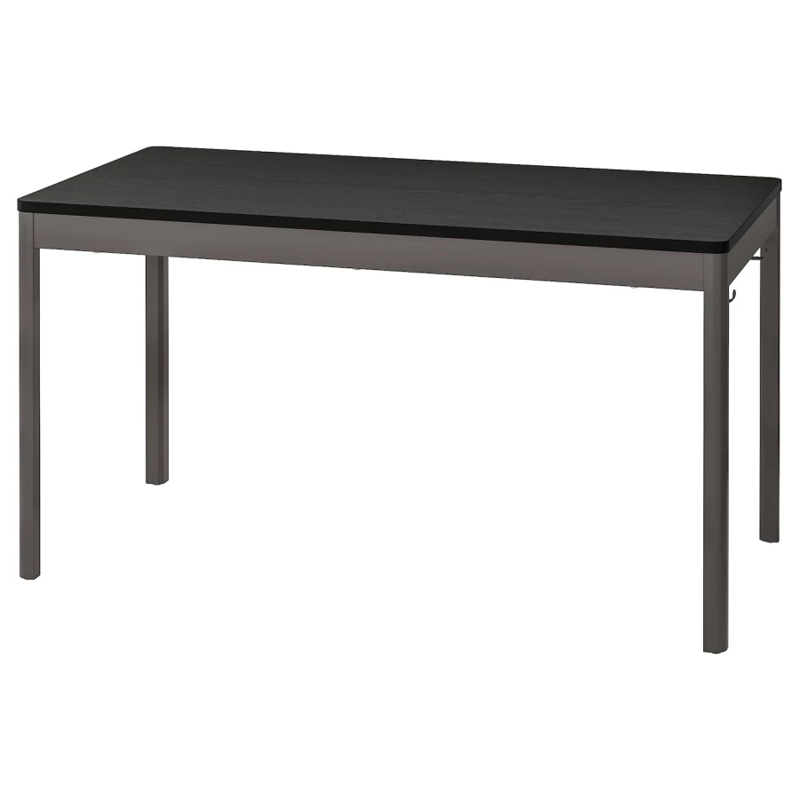 Письменный стол - IKEA IDÅSEN, 140х70 см, темно-серый/черный, ИДОСЕН ИКЕА (изображение №1)