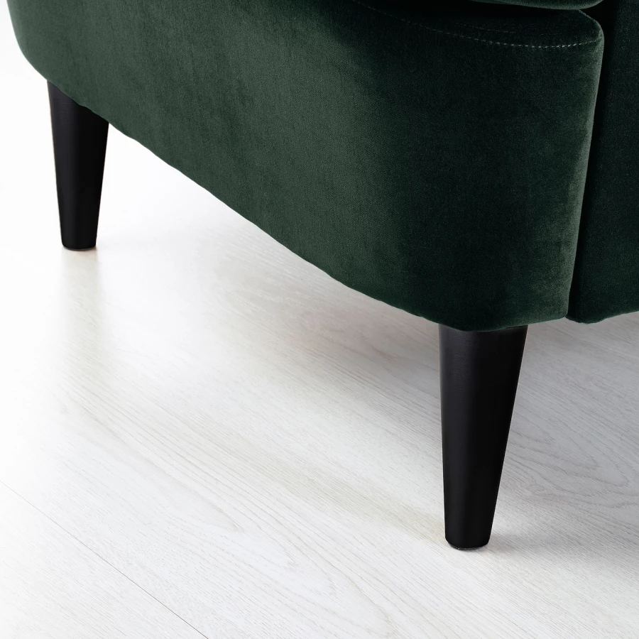 Кресло с подголовником - IKEA STRANDMON, 82х96х101 см, темно-зеленый, СТРАНДМОН ИКЕА (изображение №8)