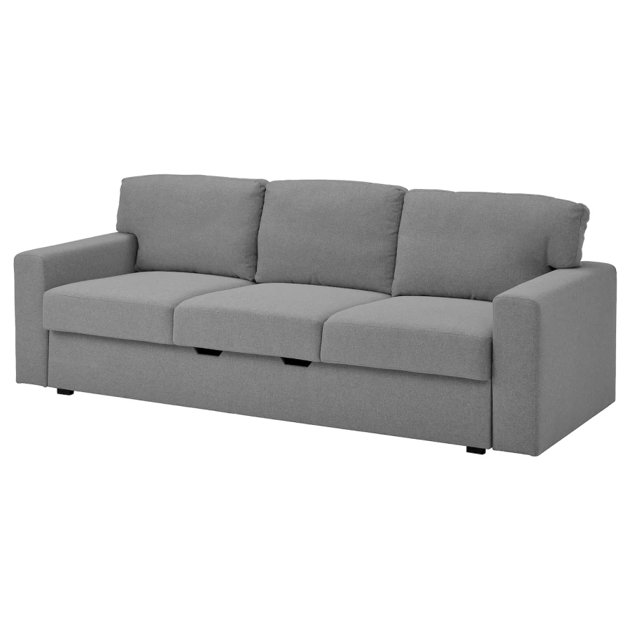 3-местный диван-кровать - IKEA BÅRSLÖV/BARSLOV/БЁРСЛОВ ИКЕА, 236х109х86 см, серый (изображение №2)