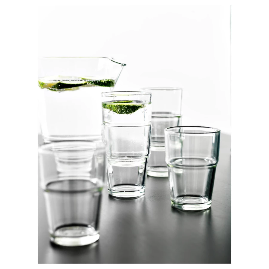 Набор стаканов, 6 шт. - IKEA REKO, 170 мл, прозрачное стекло, РЕКО ИКЕА (изображение №3)