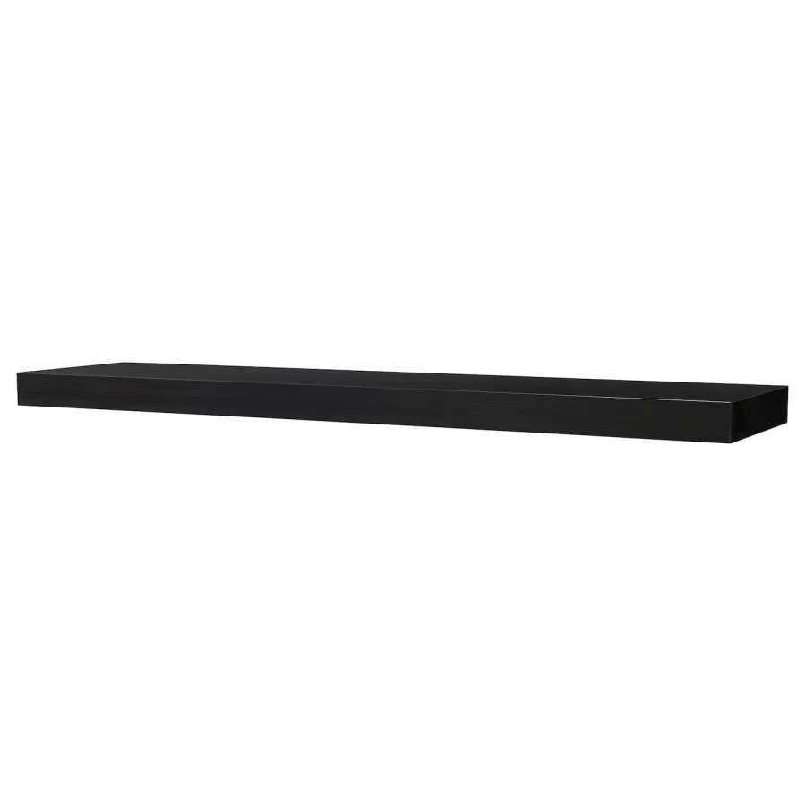 Полка настенная без ножки - IKEA LACK/ЛАКК ИКЕА, 190x26 см, черный (изображение №1)