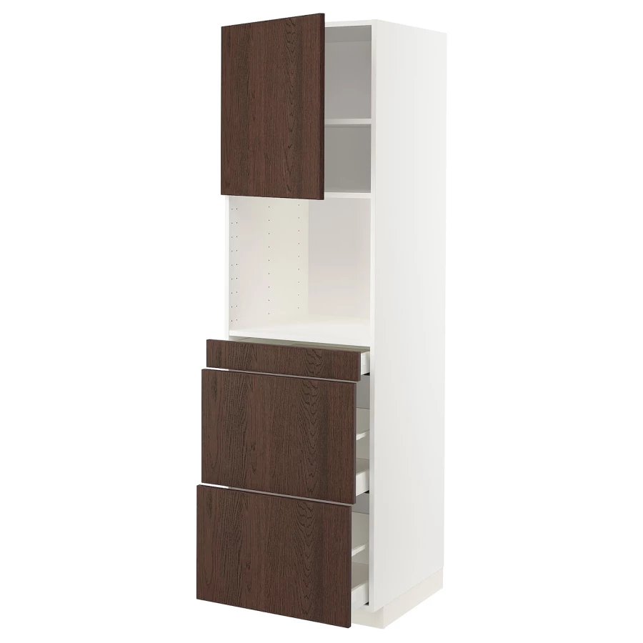 Шкаф - METOD / MAXIMERA  IKEA/ МЕТОД/МАКСИМЕРА  ИКЕА,  208х60 см, коричневый/белый (изображение №1)