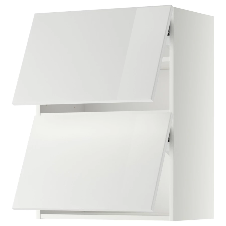 Настенный уровень - IKEA METOD/МЕТОД ИКЕА, 80х60х38,8 см, белый/светло-серый глянцевый (изображение №1)