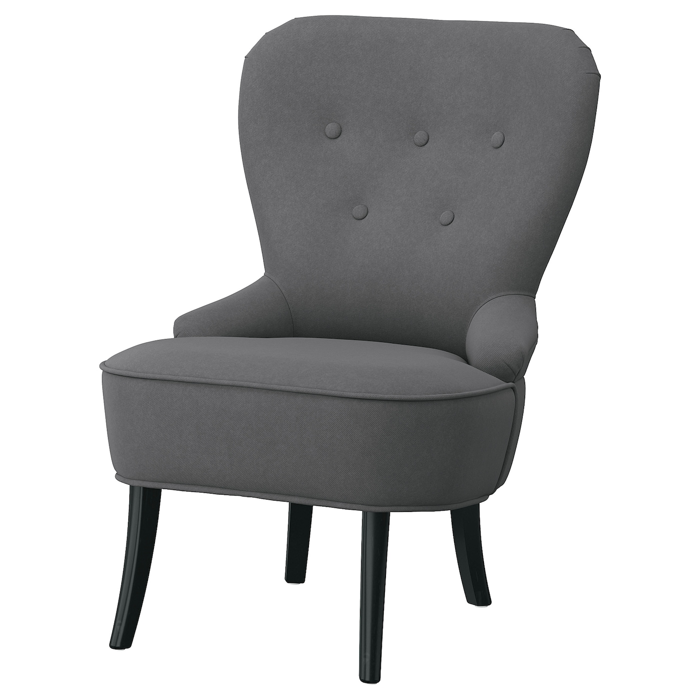 Кресло с подголовником - IKEA REMSTA, 60х72х88 см, серый/черный, РЕМСТА ИКЕА