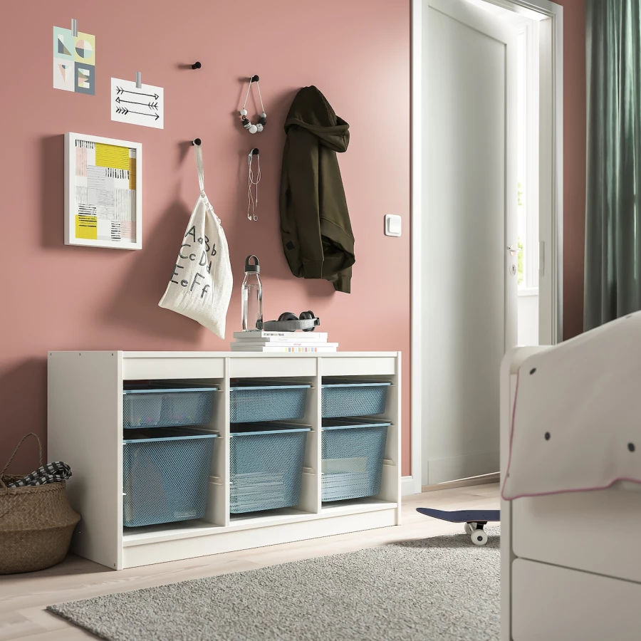 Шкаф для хранения - TROFAST IKEA/ ТРУФАСТ ИКЕА,  99x44x56 см, белый (изображение №2)