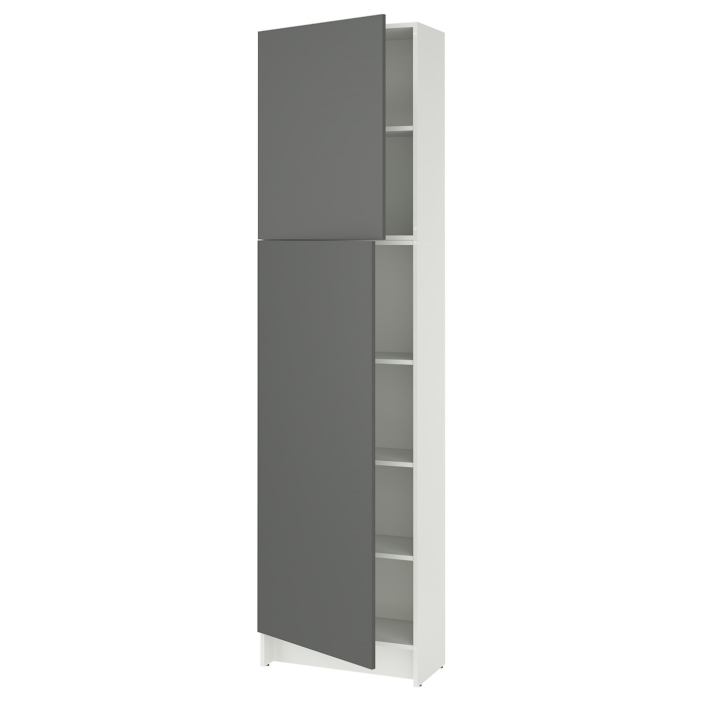 Высокий напольный шкаф - IKEA KNOXHULT/ИКЕА КНОКСХУЛЬТ, белый/черный