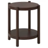 Придиванный столик - IKEA LISTERBY/ИКЕА ЛИСТЕРБИ, 50х50х56 см, темно-коричневый мореный дубовый шпон