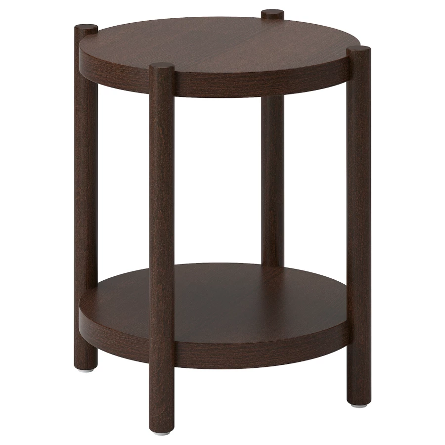 Придиванный столик - IKEA LISTERBY/ИКЕА ЛИСТЕРБИ, 50х50х56 см, темно-коричневый мореный дубовый шпон (изображение №1)