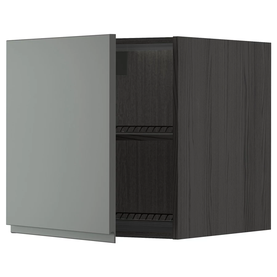 Шкаф для холодильника/морозильной камеры - METOD  IKEA/  МЕТОД ИКЕА, 60х60 см, черный/серый (изображение №1)