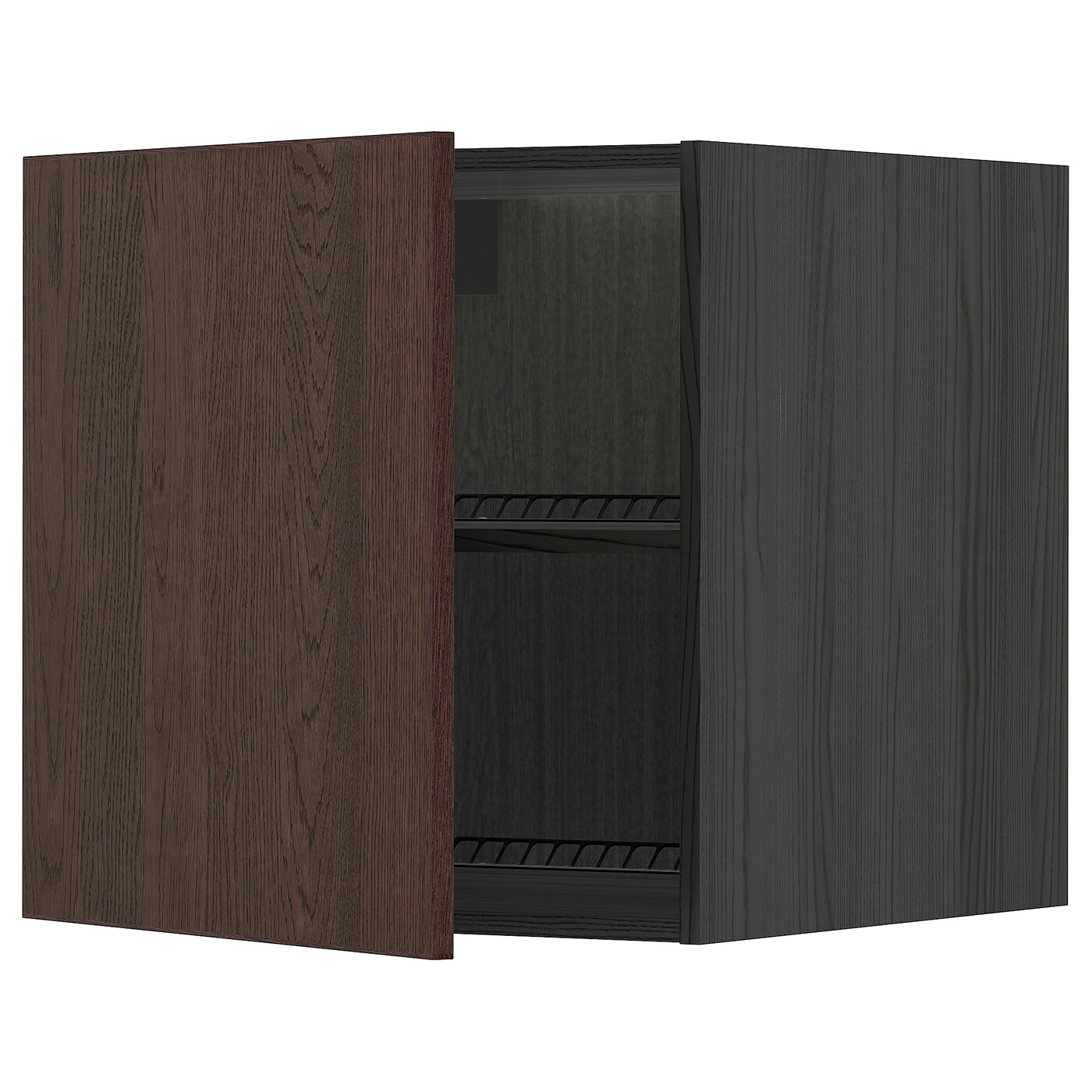 Шкаф для холодильника/морозильной камеры - METOD  IKEA/  МЕТОД ИКЕА, 60х60 см, черный/коричневый