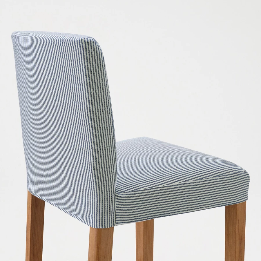 Барный стул со спинкой - BERGMUND IKEA/БЕРГМУНД ИКЕА, 97х45х48см, голубой (изображение №4)
