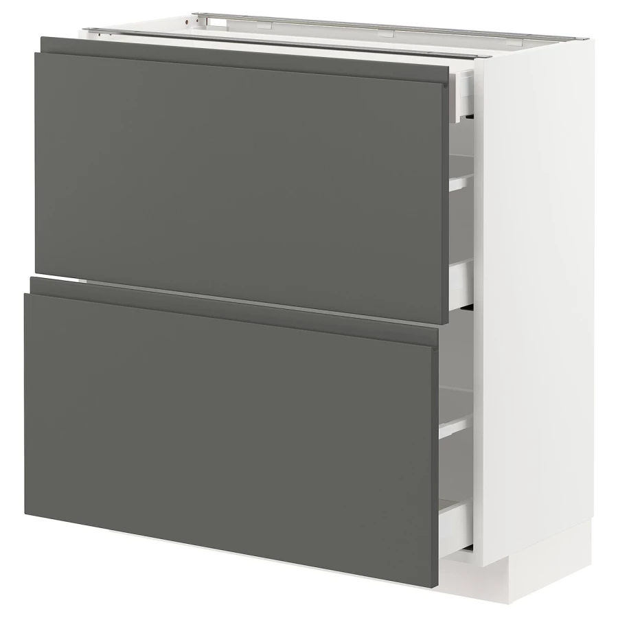 Напольный кухонный шкаф  - IKEA METOD MAXIMERA, 88x39x80см, белый/темно-серый, МЕТОД МАКСИМЕРА ИКЕА (изображение №1)