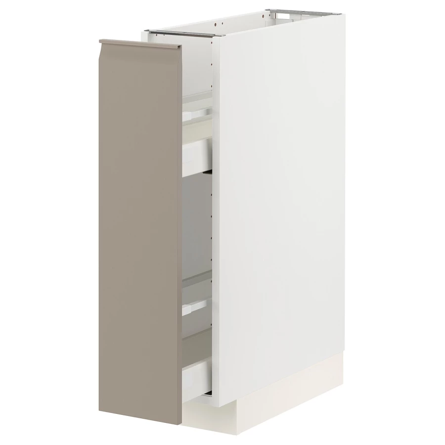 Напольный шкаф - METOD / MAXIMERA IKEA/ МЕТОД/ МАКСИМЕРА ИКЕА,  88х20 см, белый/светло-бежевый (изображение №1)
