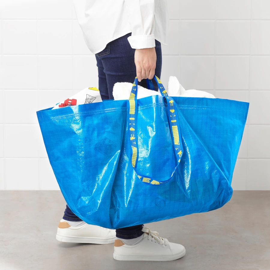 Сумка для хранения -  FRAKTA IKEA/ ФРАКТА ИКЕА, 55х35 см, синий (изображение №2)