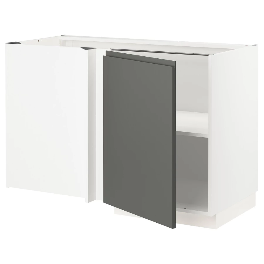 Напольный шкаф  - IKEA METOD, 88x67,5x127,5см, белый/темно-серый, МЕТОД ИКЕА (изображение №1)