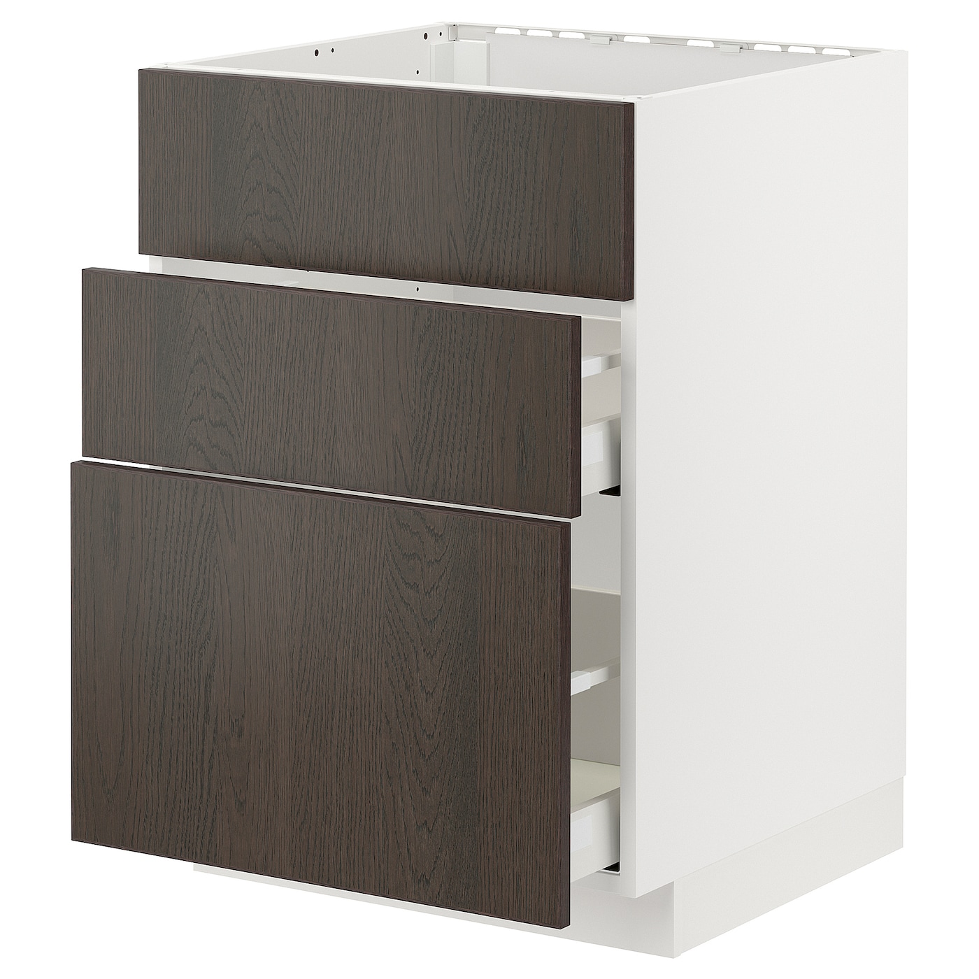 Напольный шкаф - METOD / MAXIMERA IKEA/ МЕТОД/ МАКСИМЕРА ИКЕА,  80х60 см, белый/коричневый