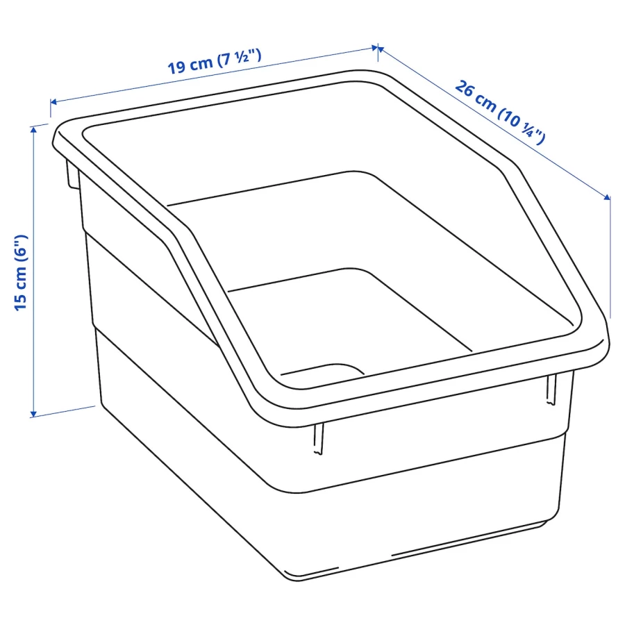 Коробка - SOCKERBIT  IKEA/ СОККЕРБИТ ИКЕА,  26х19х15 см, белый (изображение №6)