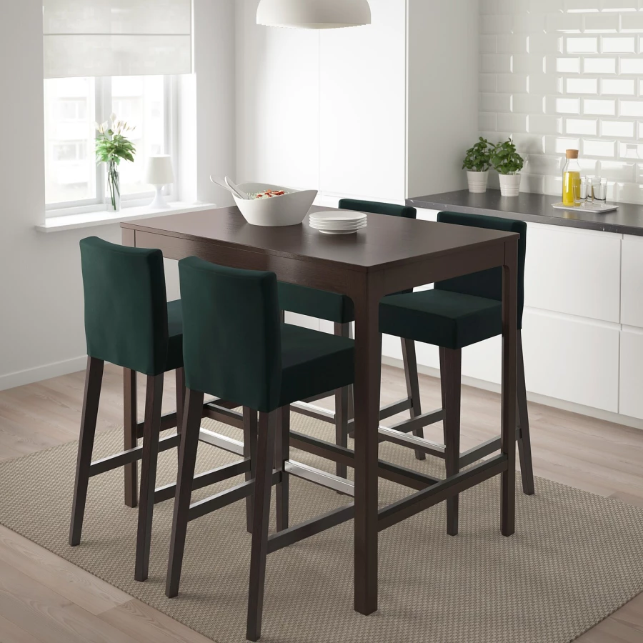 Барный стол - IKEA EKEDALEN/ЭКЕДАЛЕН ИКЕА  120x80x105 см,  темно-коричневый (изображение №5)