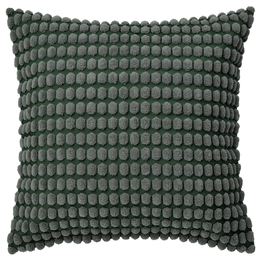 Наволочка - SVARTPOPPEL  IKEA/ СВАРТПОППЕЛ ИКЕА/ 50х50 см, зеленый (изображение №1)