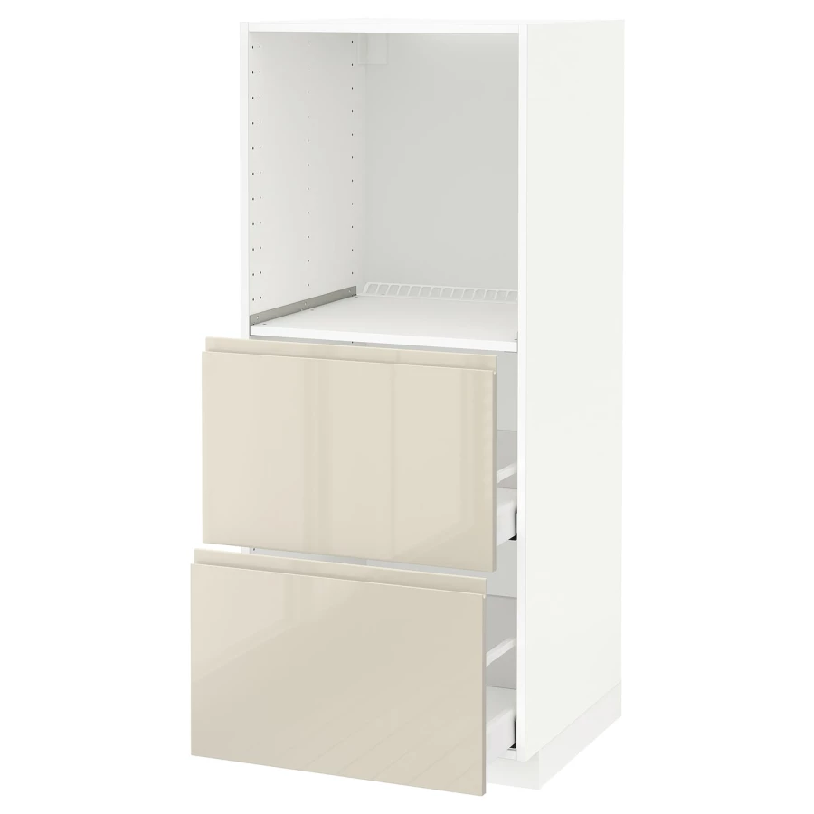 Напольный шкаф  - IKEA METOD MAXIMERA, 148x62,1x60см, белый/бежевый, МЕТОД МАКСИМЕРА ИКЕА (изображение №1)