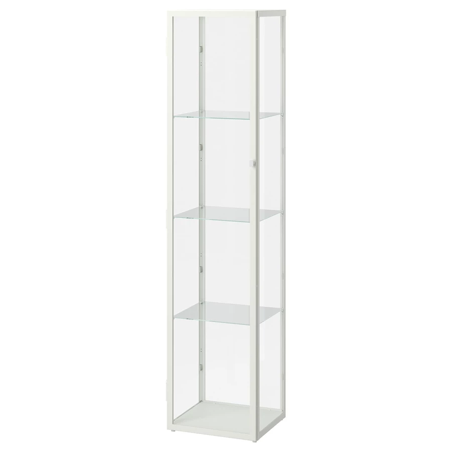 Шкаф со стеклянными дверцами - BLÅLIDEN /BLАLIDEN   IКЕА/ БЛОЛИЕН ИКЕА, 35x32x151 см, белый/прозрачный (изображение №1)