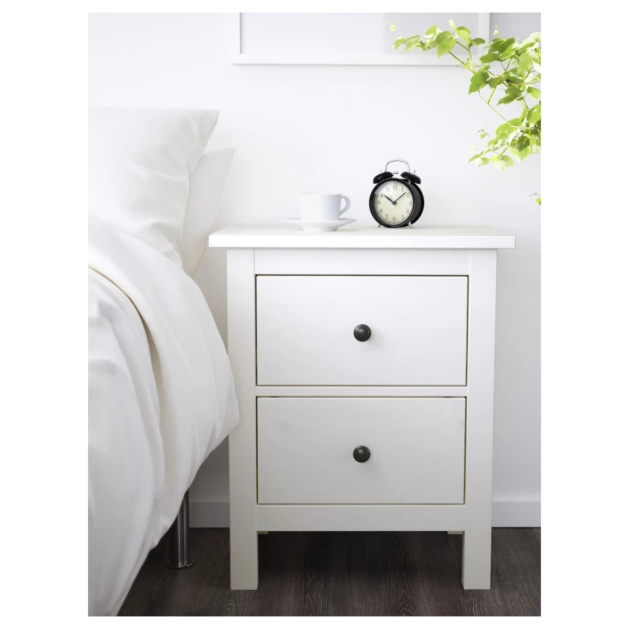 Комплект мебели д/спальни  - IKEA HEMNES, 200x80см, белый, ХЕМНЭС ИКЕА (изображение №4)