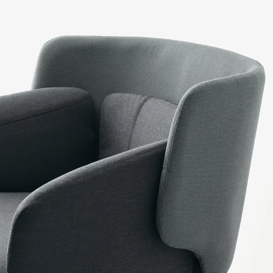 Кресло с подголовником - IKEA BINGSTA, 70х58х76 см, серый,  БИНГСТА ИКЕА (изображение №5)