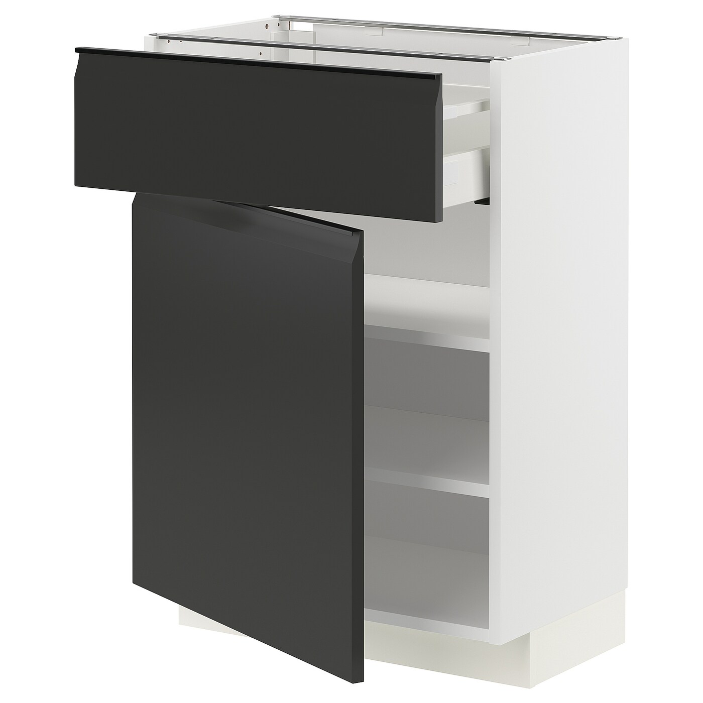 Напольный кухонный шкаф  - IKEA METOD MAXIMERA, 88x39x60см, белый/черный, МЕТОД МАКСИМЕРА ИКЕА
