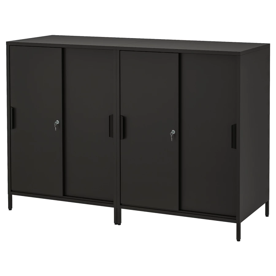 Шкаф - TROTTEN IKEA/ ТРОТТЕН ИКЕА,  160х110 см, черный (изображение №1)