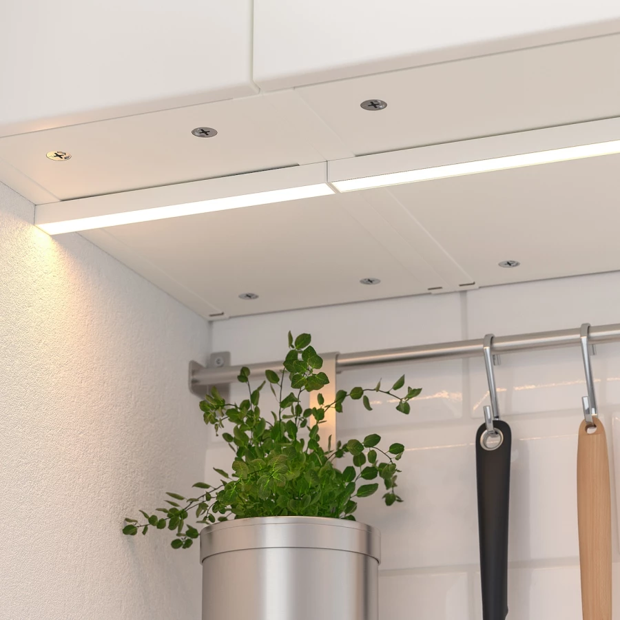 Светодиодная лента для кухонной столешницы - IKEA MITTLED/МИТТЛЕД ИКЕА, 20х2х1,4 см, белый (изображение №3)