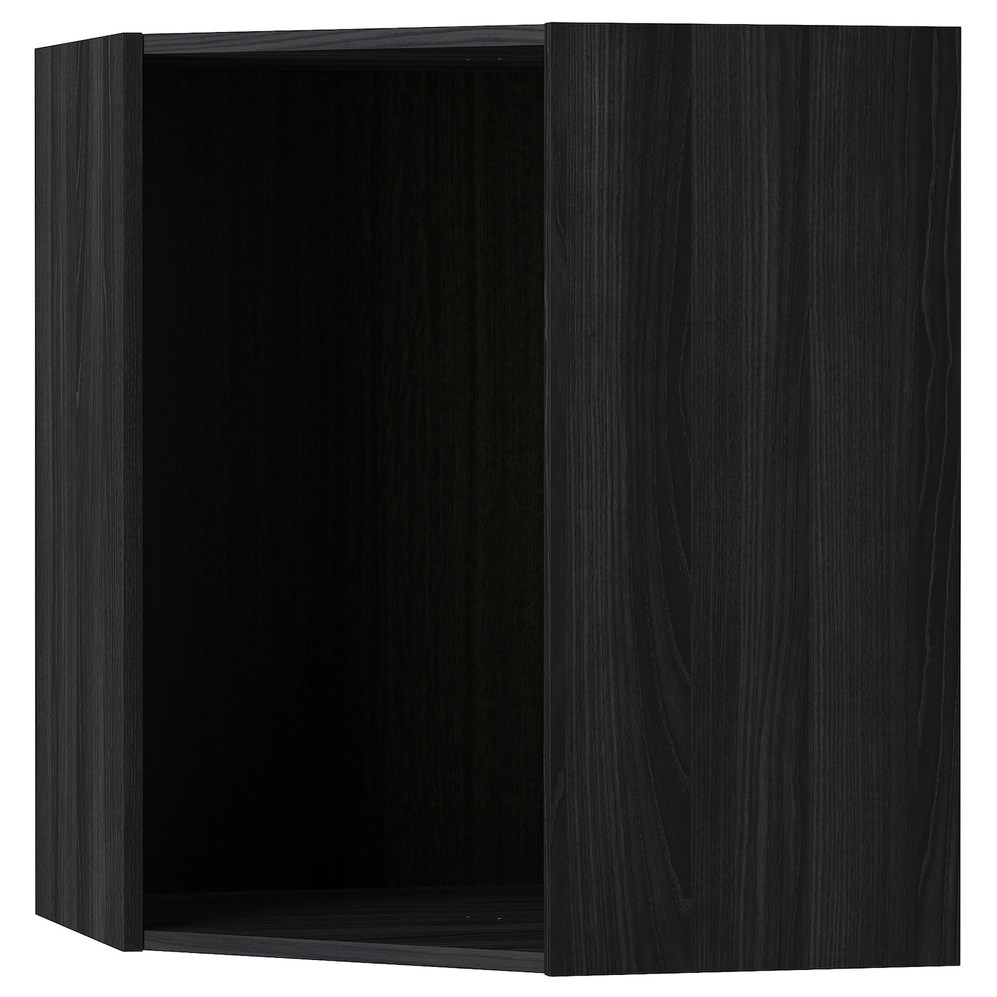 Каркас углового навесного шкафа - METOD IKEA/МЕТОД ИКЕА, 80х67,5 см, черный