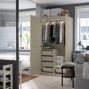 Второе фото. Гардеробная комбинация - IKEA PAX/TYSSEDAL / ПАКС/ТИССЕДАЛЬ ИКЕА, 201x100x60 см ,бежевый