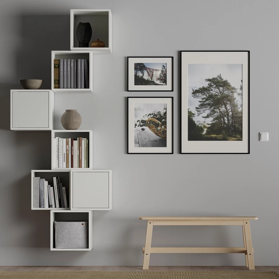 Комбинация навесных шкафов - IKEA EKET, 80x35x210 см, белый, ЭКЕТ ИКЕА (изображение №8)